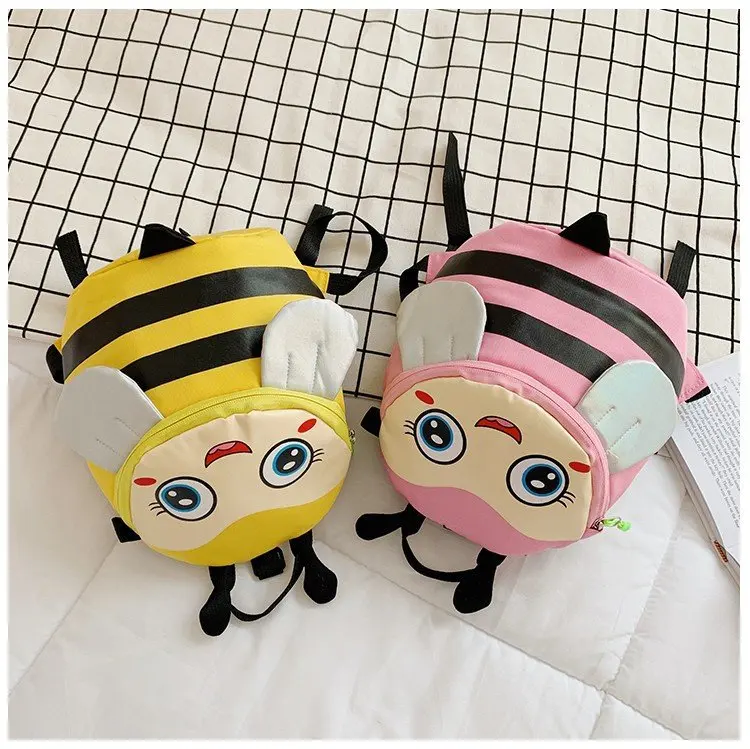 Kawaii маленький рюкзак с пчелами для девочек и мальчиков, нейлоновые регулируемые школьные сумки, сумка с животными, плюшевый Детский рюкзак, игрушки, детский подарок
