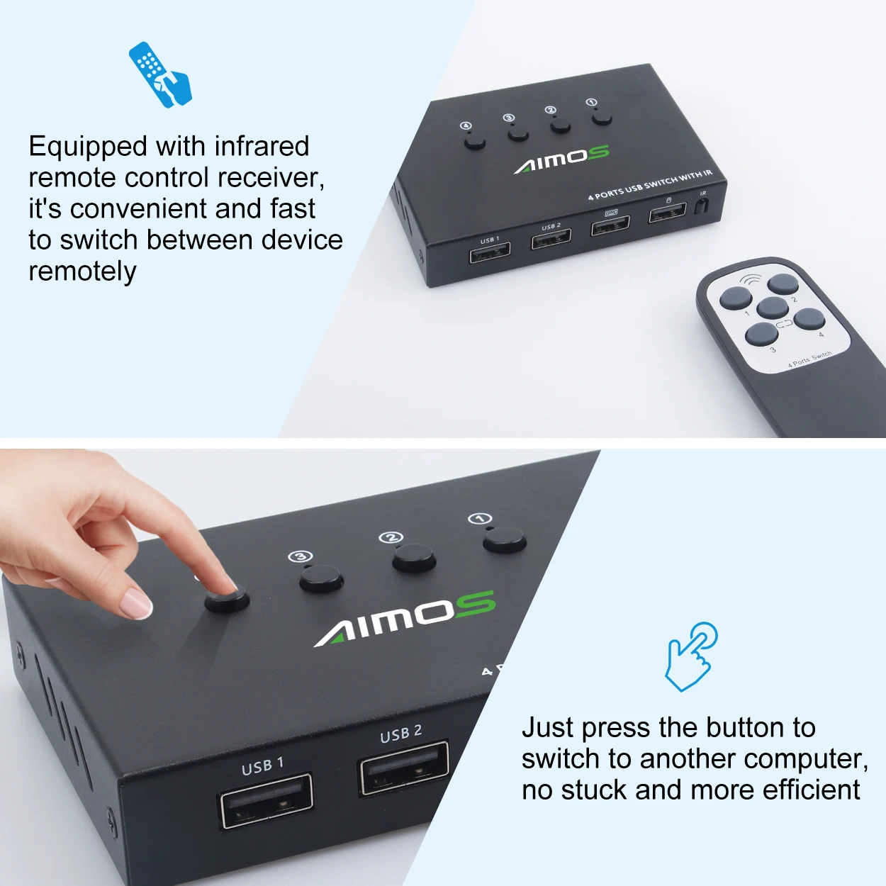 saídas, 4 dispositivos usb, comutador 2.0 para