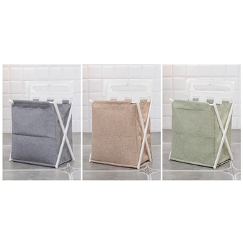 

High Capacity Folding Laundry Basket Storage Barrel Storage Waterproof Dirty Clothes Organizer Hanging Bathroom Basket
