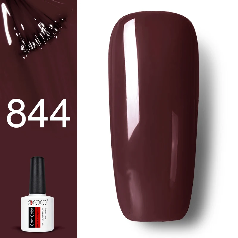 844 GDCOCO лак для ногтей nail Art Гель для дизайна Лаки 8 мл неонового цвета блестящие soak off-польский гель маникюр - Цвет: 844