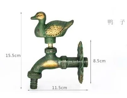 Открытый Decorativ сад кран в форме животного кран зеленый/античная латунь кран для мытья швабры/сад полива смеситель в форме животных - Цвет: 5