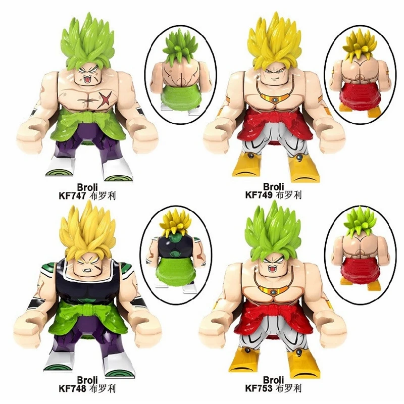 Одиночная распродажа аниме строительные блоки большого размера Super Saiyan Broli