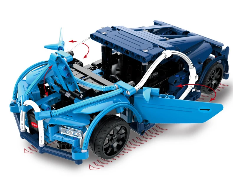 Technical Building Block Super Sport Car Model 2.4ghz Radio Remote Control  Vehicle Brick Toy Rc Bugatti Chiron For Boys Gifts - Technic/electronic  Blocks - AliExpress