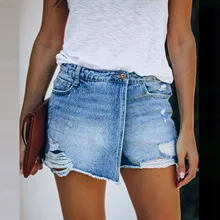 Aliexpress - Women Ripped & Repaired Denim Shorts High Waist Bodycon Distressed Hole Bottoms Casual Pockets Sexy Short Jeans 2021 #T3G