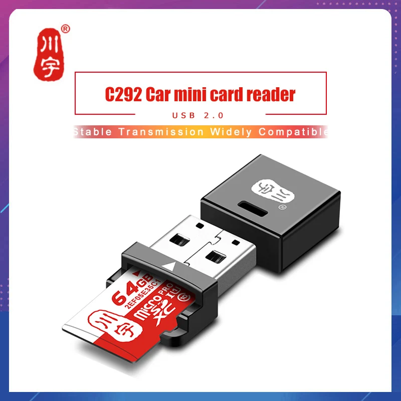 Kawau устройство для чтения Micro-SD карт 2,0 USB мини-адаптер для карт с TF слотом для карт C292 Max поддержка 128 ГБ считыватель карт памяти для компьютера