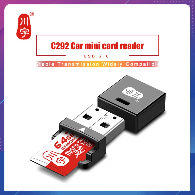 

Kawau Microsd Card Reader 2.0 USB Mini Card Adapter with TF Card Slot C292 Max Support 128GB Memory Card Reader for Computer