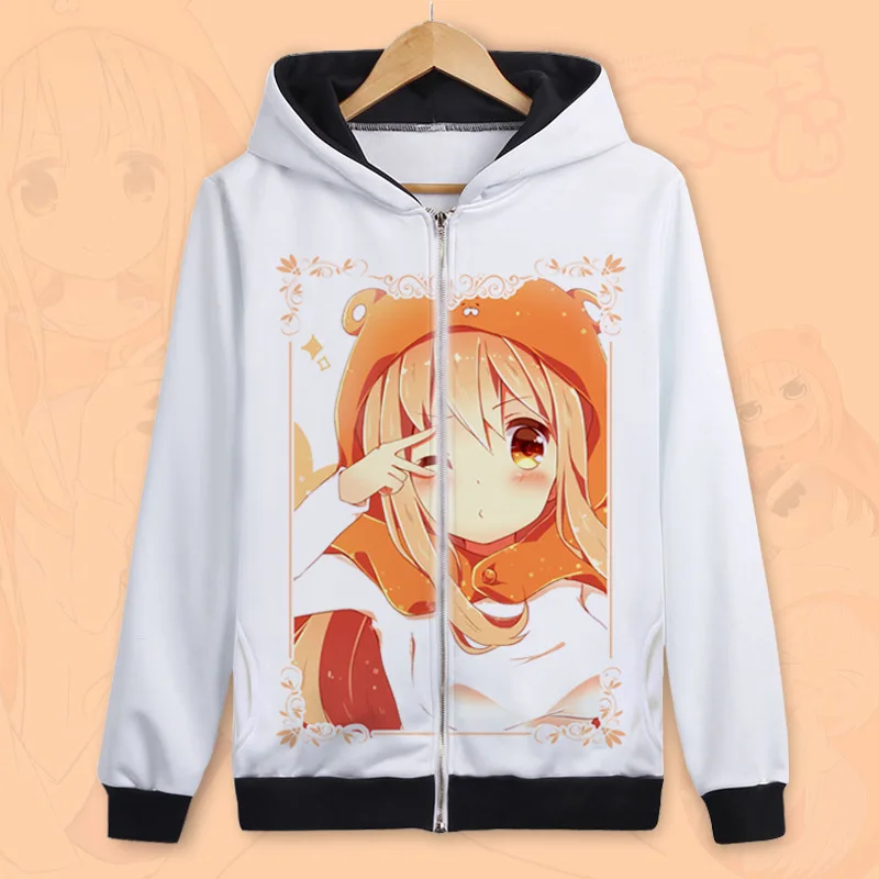 Himouto! Umaru-chan мультипликационный персонаж дома Умару с милым принтом с капюшоном, косплей костюм для мужчин и женщин, весенне-осенняя Повседневная Толстовка, уличная одежда