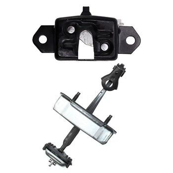 

1pcs Left Front Door Checker & 1Pcs Black Car Tailgate Lock Rear Door Lock Tail Door Lock for Nissan Navara 2004-2012