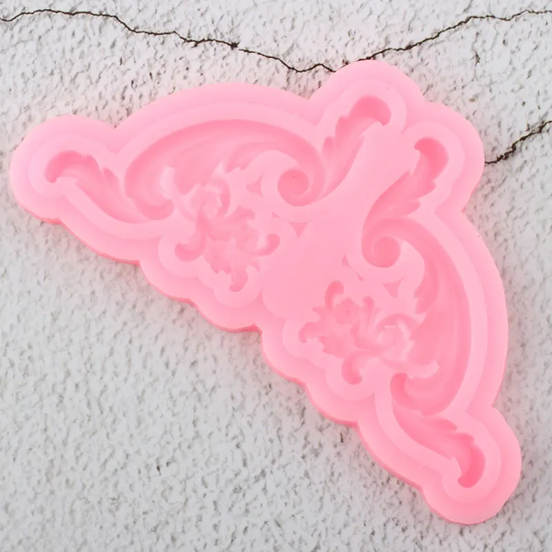 Цветочная граница силиконовая форма барокко свиток рельефная помадка для кекса инструменты для украшения торта конфеты шоколадная мастика форма