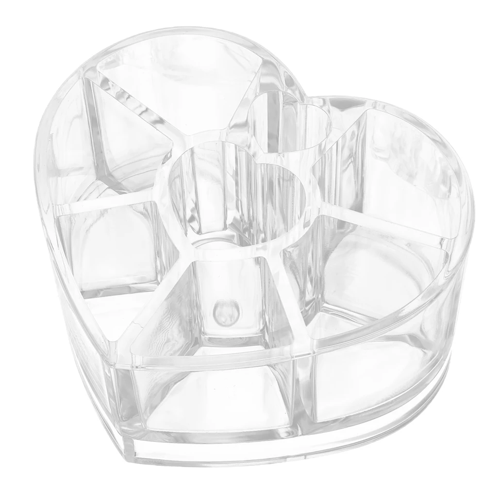 Clear Acrylic Makeup Organizer for Cosmetic Brushes, Lipstick, Lip Gloss, Lip / Eye Pencil