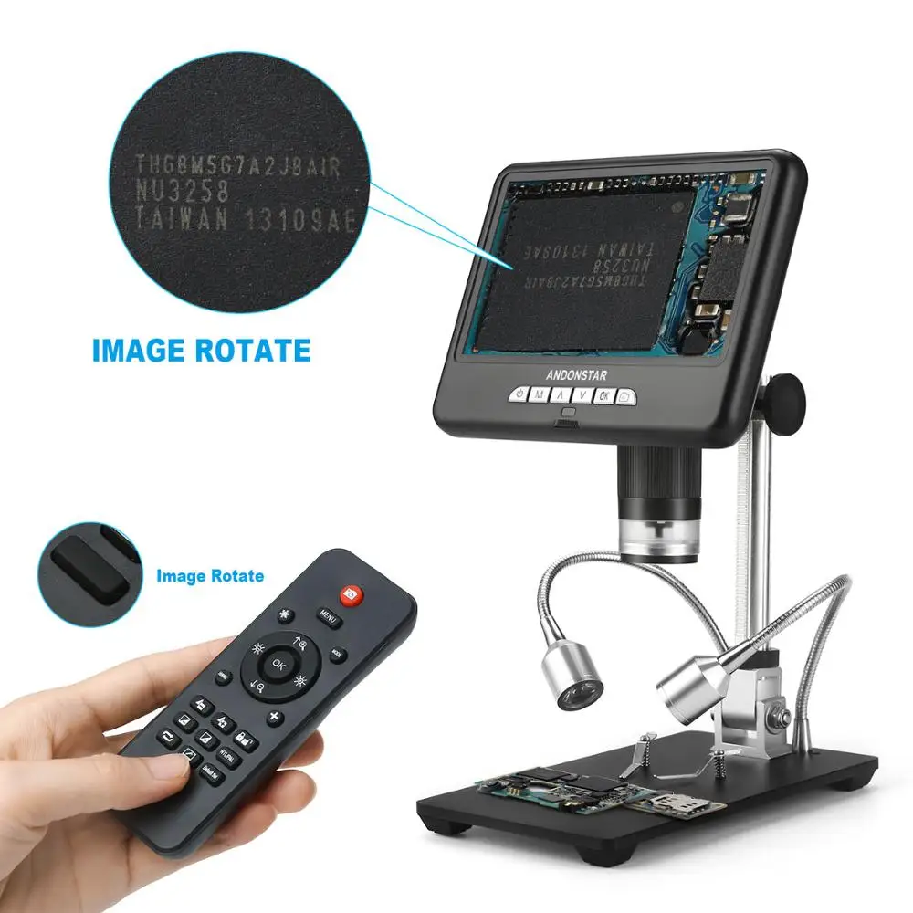 Andonstar 7 inch display digital font b microscope b font long object distance for mobile phone
