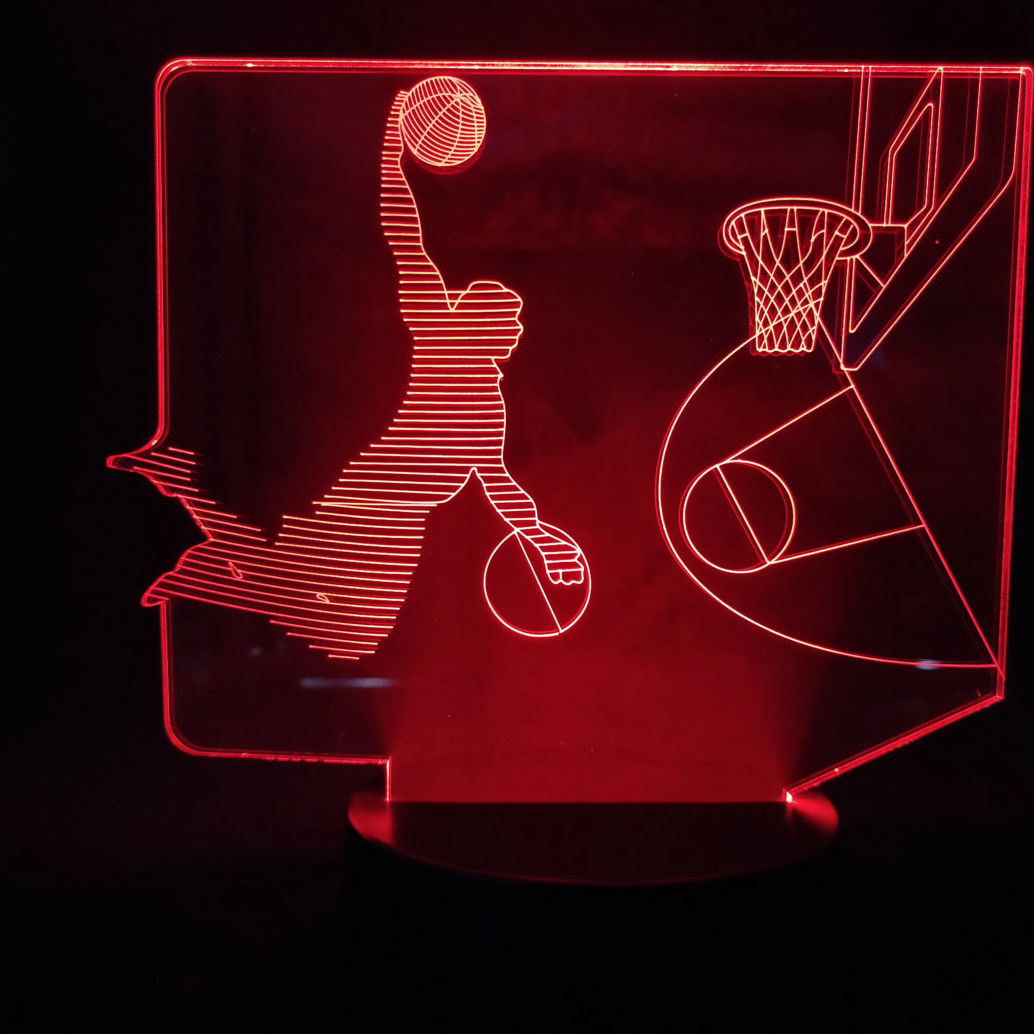 3D лампа Dunk Баскетбол лучший подарок для мальчиков яркая база Быстрая Питание от батареи для офиса Декор светодиодный Ночник светильник