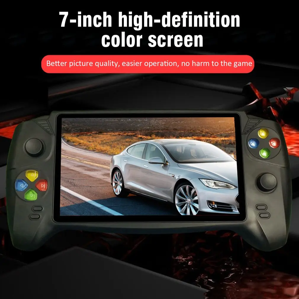 Большой экран 7 дюймов двойной рокер HD портативная игровая консоль ностальгическая Ретро игровая консоль