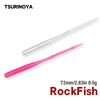 TSURINOYA Ajing Soft Fishing Lure LURKER 72mm 0.5g 12PCS  Rockfish Worm Bait UV Glow Soft Jig Lure  Wobber Worm Artificial Bait ► Photo 2/6
