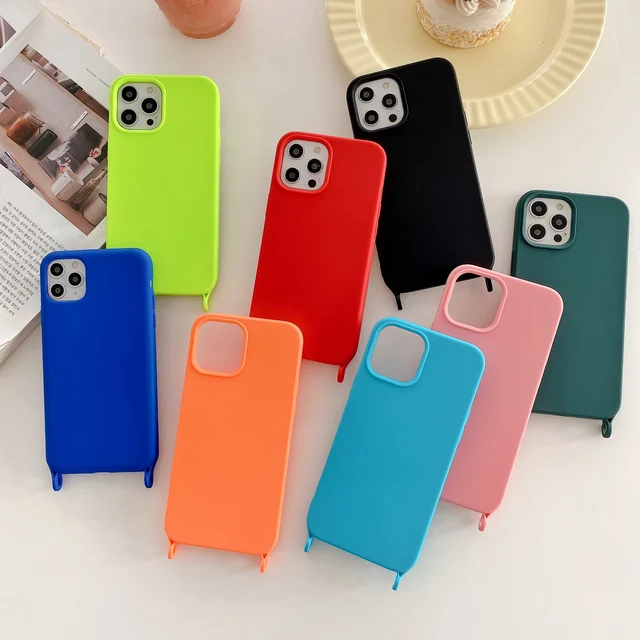 Funda Móvil Colgante Con Cuerda Para Iphone 12 Mini Silicona