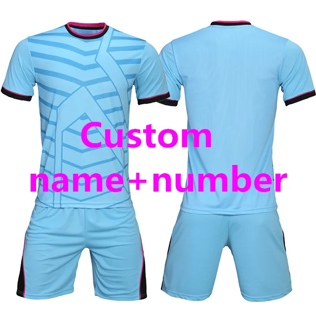 Custom name number1 DIY футбольные майки, набор, униформа для мужчин, для взрослых, футбольная рубашка, шорты, одежда,, дешевая Футбольная форма, спортивный костюм, S-2XL - Цвет: Custom name number1