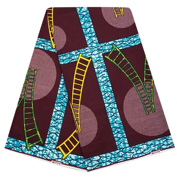 

100% cotton veritable wax print fabric Ankara fabric African real wax print wedding dress