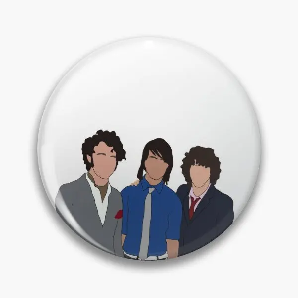 2008 Jonas Brothers xze Soft Enamel Pin Lapel Gift Collar Decor Cute Funny Cartoon Clothes Metal Creative Jewelry Brooch | Дом и сад