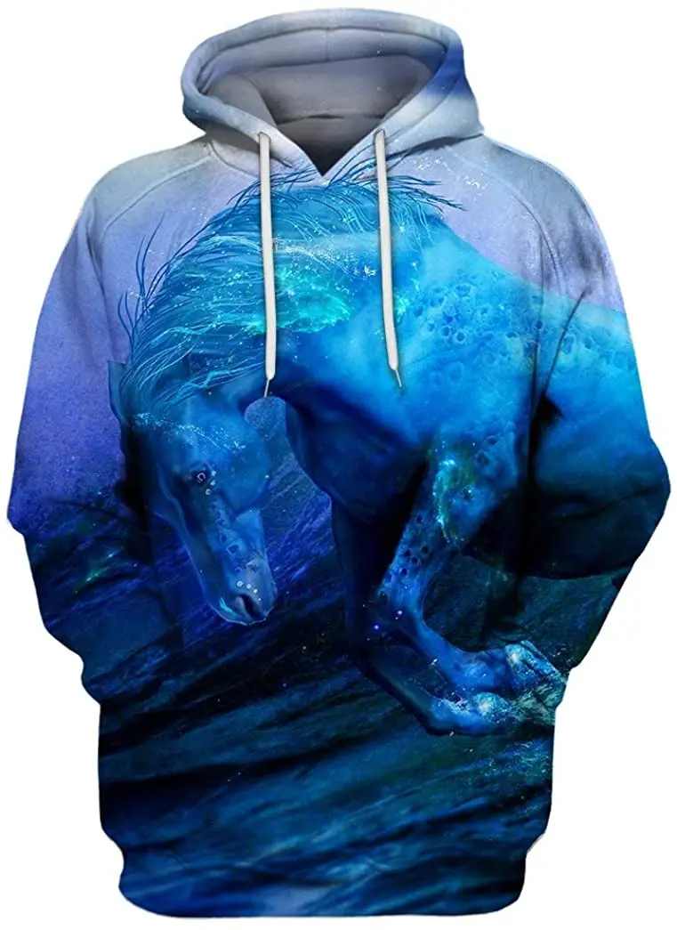 

Men's Women 3D Hoodie Couples Hooded Fancy Horse Hoodies Pullover Sweatshirts Hoodies Sweatshirt Sudadera Hombre Men Clothing