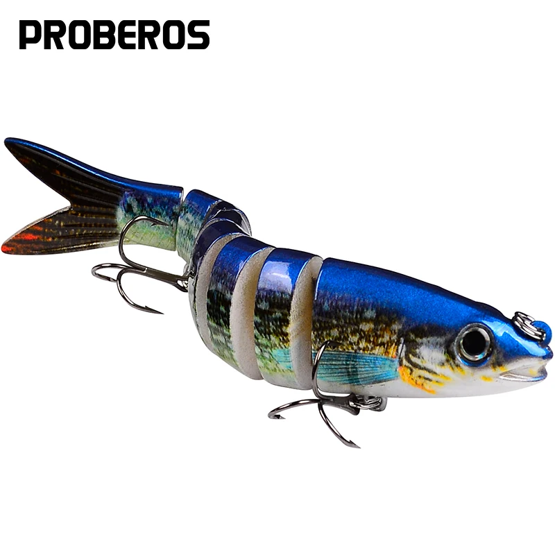 1PC PRO BEROS 8 Sections Fishing Lure 13.5cm/19g 10cm/15.5g Jointed Swimbait Trout Bass Bait 6# Hook Tackle | Спорт и развлечения