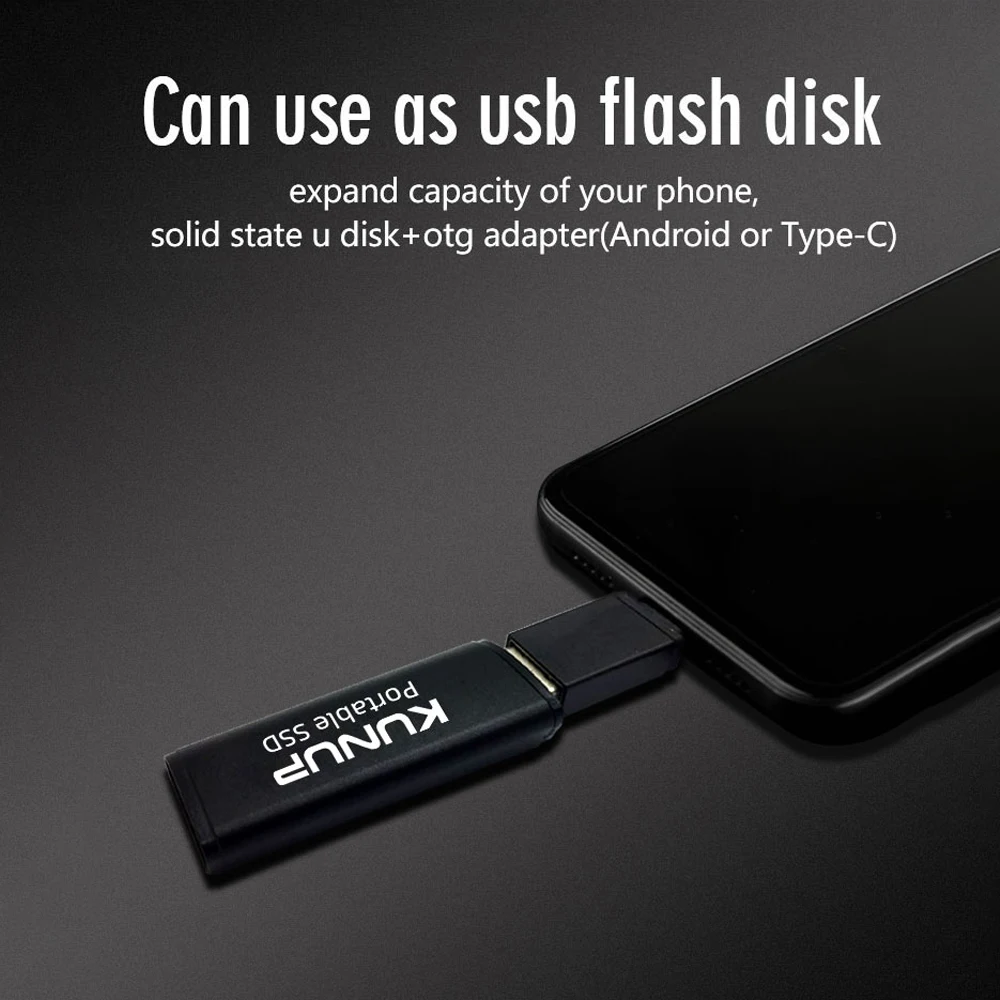 Arealer мини твердотельный накопитель SSD твердотельный USB флэш-диск твердотельный высокоскоростной накопитель черный 64GB128GB 256GB