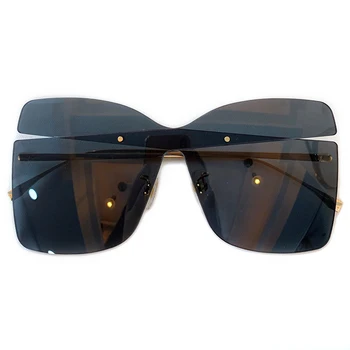 

Oversized Shades Woman Rimless Sunglasses Fashion Square Glasses Big Frame Sunglasses Vintage Retro Glasses Unisex oculos