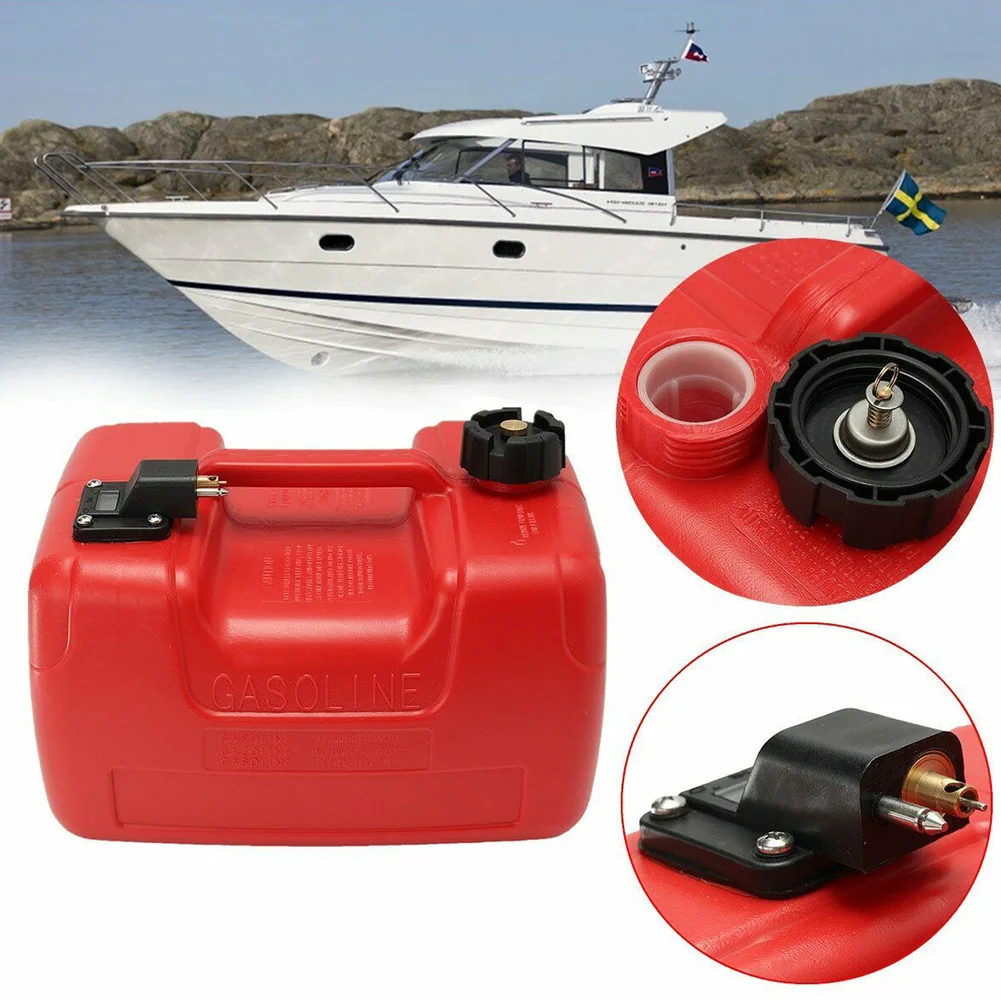 12L Plastic Anti Static Fuel Tank Accessories Marine Red Oil Box Portable Outboard Durable Corrosion Resistant Boat Container