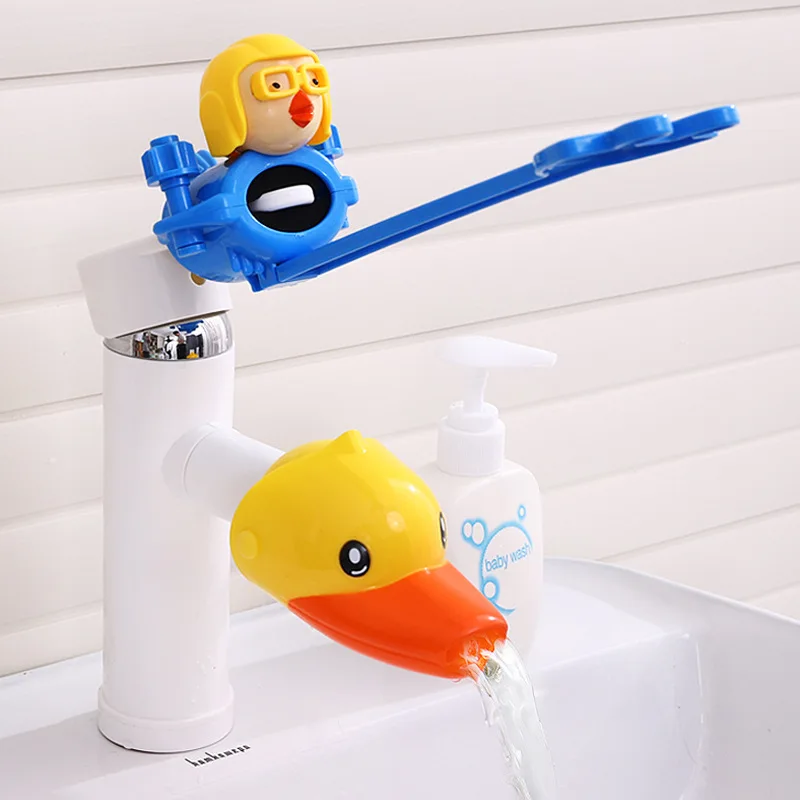 Extensor infantil de silicona para el grifo, accesorio con diseño de dibujos animados para ayudar a los niños a lavarse las manos