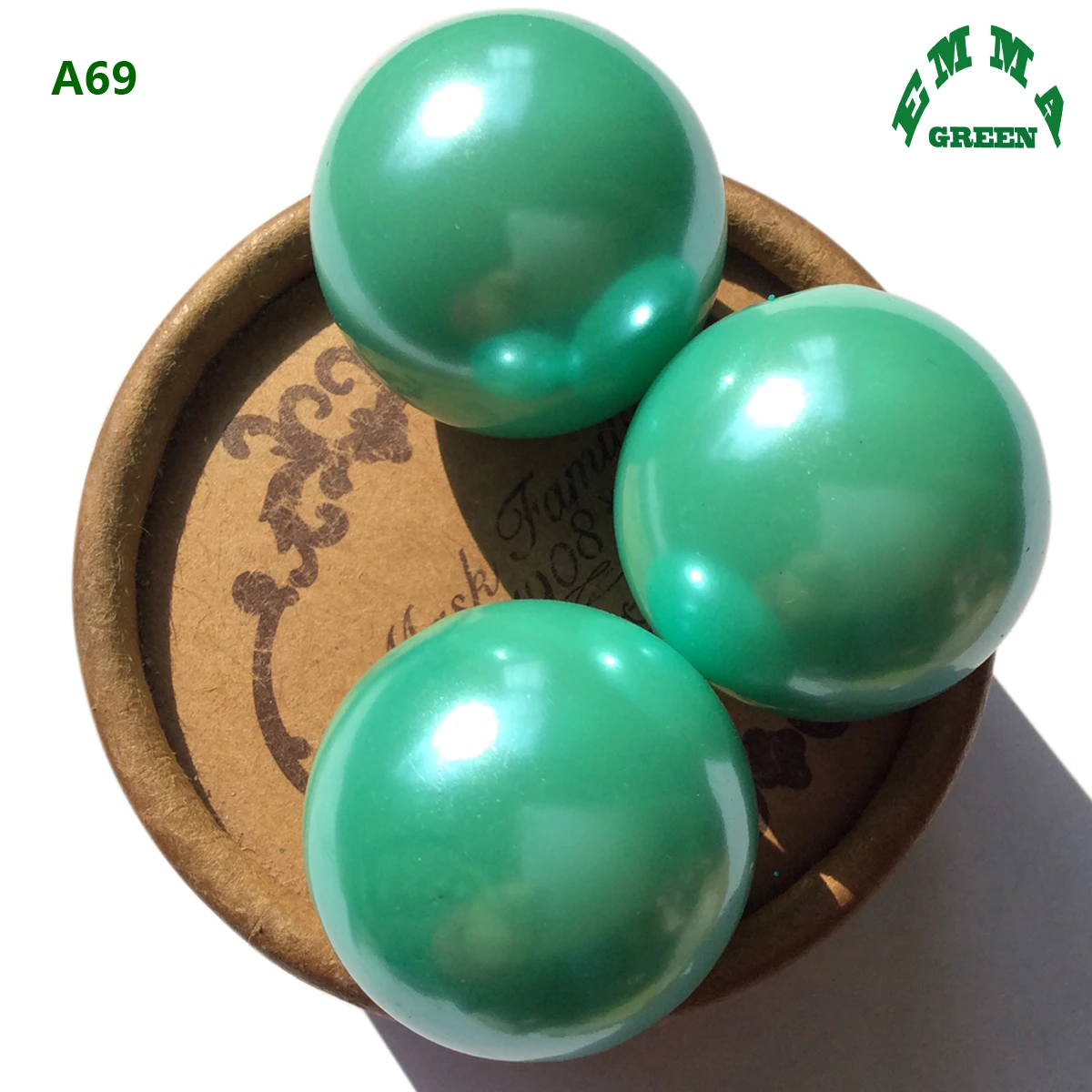 Pearl Beads for Jewelry making Pearls Bead A69 6mm to 30mm Round Beads Mint Green Acrylic abs Pearl Beads Chunky Bead for Kids