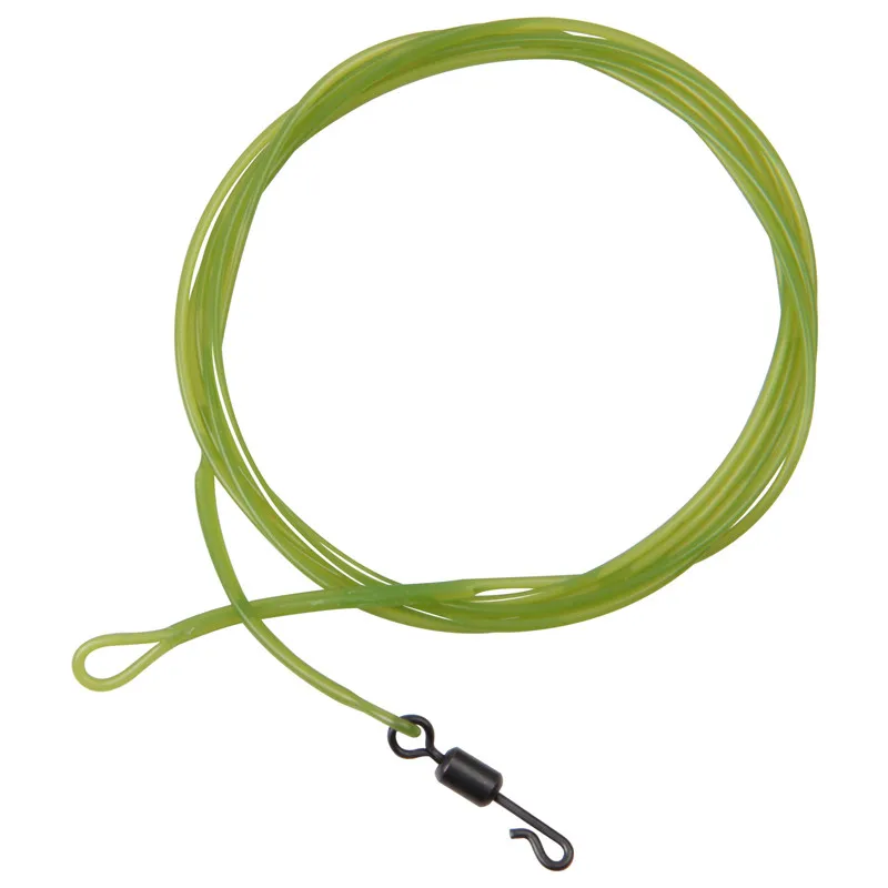Fishing Line Fishing Tackle Fishing Leashes 3Pcs/5pcs 40LB Carp Fishing Leader Line Fluorocarbon Wire Leader Fly Fishing Leading Line With Lead Clip Quick Change Swivel 1M
