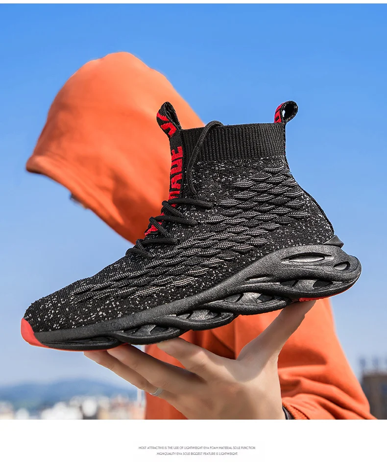 Damyuan Flyknit/Мужская обувь; повседневная обувь из ТПУ; Zapatos De Hombre; стандартный код; Мужская обувь; высокие носки; рыбий верх; 2; скидка 10