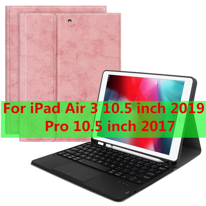 Тачпад клавиатура чехол для iPad mini 5 7,9 6th 9,7 Pro 11 Air 3 10,5 Чехол коврик для мыши и клавиатуры для iPad 7th 10,2 клавиатура - Цвет: T-1058-3-Pink
