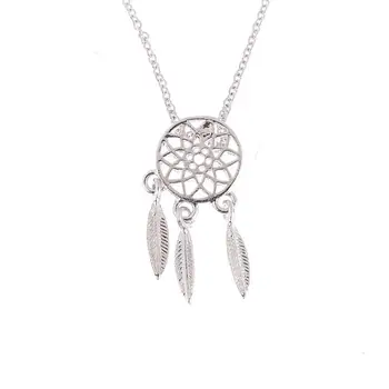 

Elegant Dream-catcher Pendant Necklace Fashion Feather Tassel Necklace Jewelry Women Accessories Gift