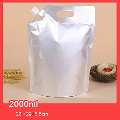 22x29x5.5cm 2L Подставка всасывающая насадка жидкая Чистая Алюминиевая фольга портативный мешок Герметичный Напиток Молочный коктейль крем масло Салат джем сок ликер соевый соус - Цвет: 22x29x5.5cm 2L
