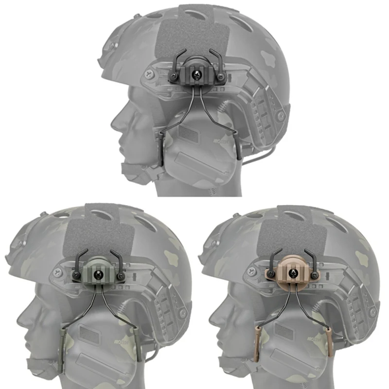 3 Colors Tactical Headset Stand Headphone Rail Adapter Mount Stand For 19 21mm Helmet Rail Helmet Accessories