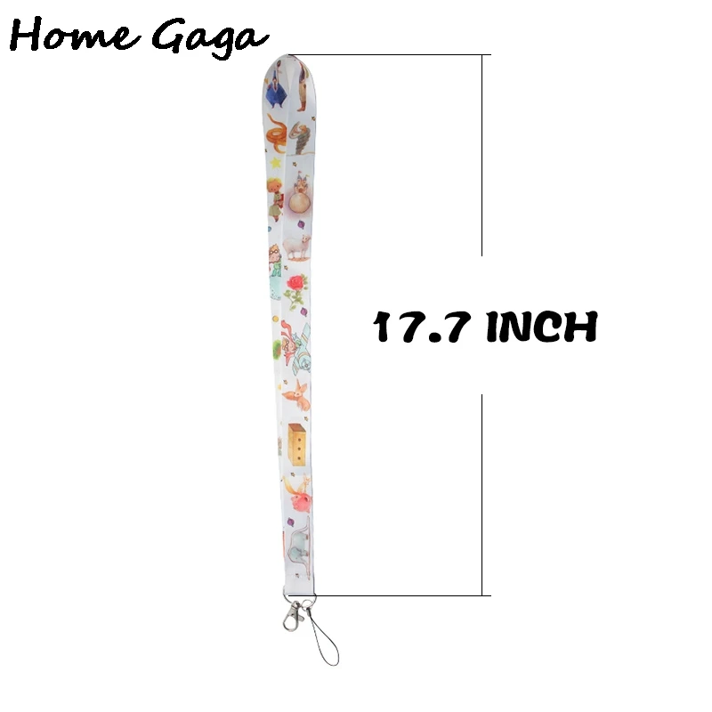 Homegaga prince cartoon diy keychain lanyard webbing ribbon neck strap fabric badge phone holder necklace accessory D1704