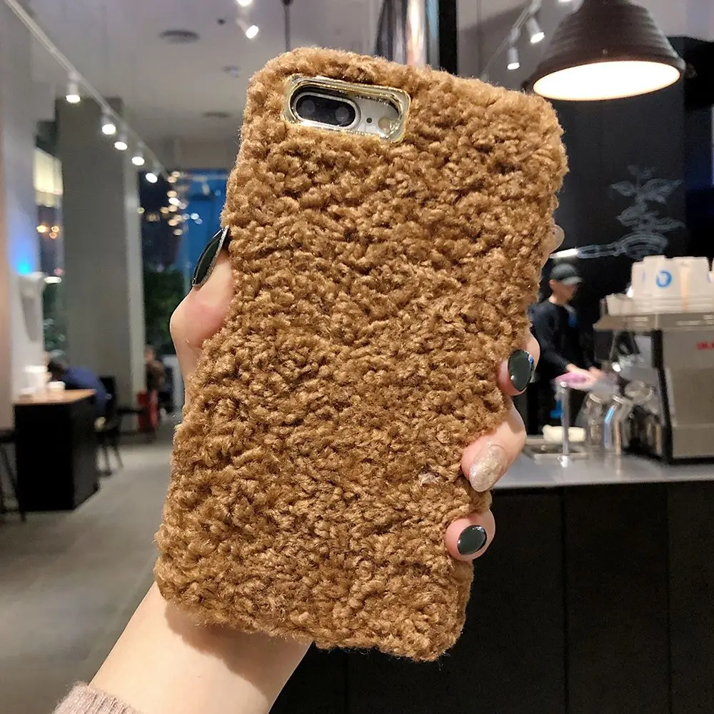 Милый пушистый чехол Pepmune для iPhone 11 Pro X XR XS MAX зимний теплый мягкий Меховой