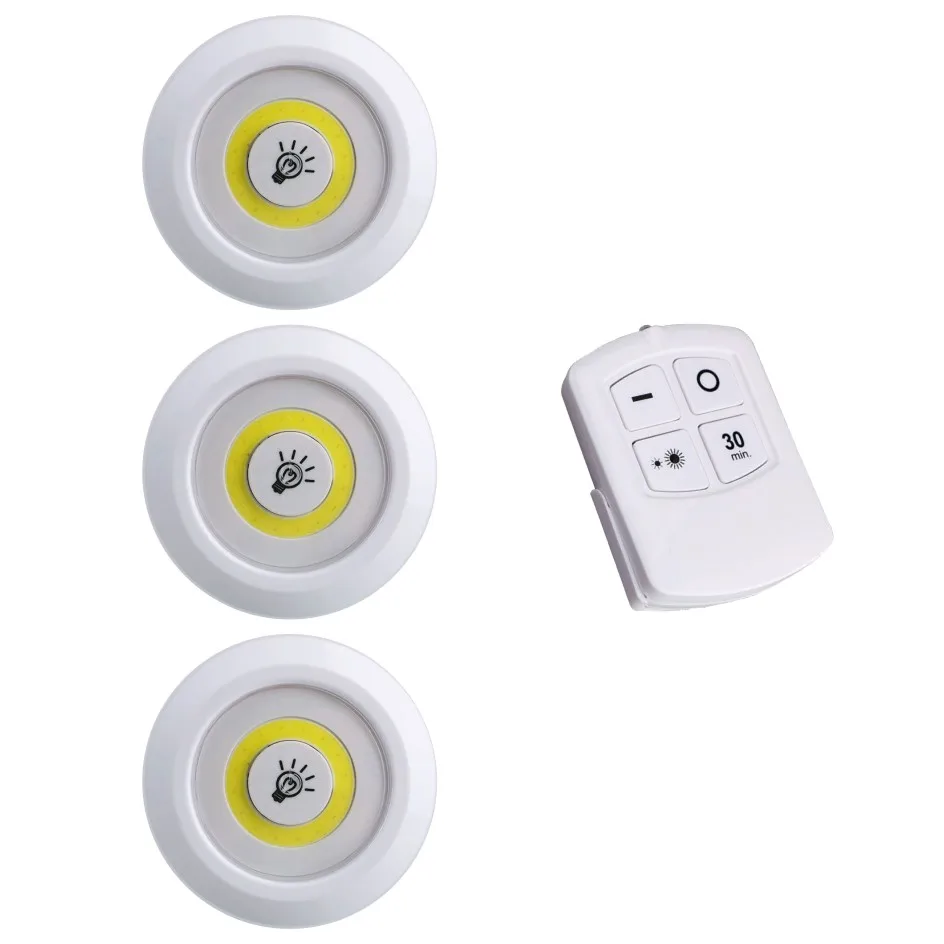 3 Lamp 1 Remote Светильник для шкафа с регулируемой яркостью, беспроводной сенсорный датчик или пульт дистанционного управления, шкаф для прихожей, лестницы, ночник, светильник для ванной комнаты - Цвет: 3 Lamp 1 Remote