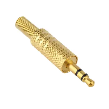 

3.5mm 3 Pole Stereo Male Jack Plug Connector Solder Part For Headphone Top Sale