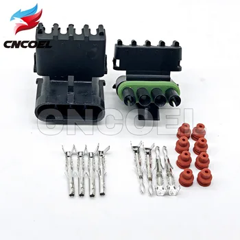 

5 Set 4 Pin 12020832 12020830 Female Male Weather Electrical Wire 2.5 Delphi Connector Plug Sealed Wiring Automobile Connectors
