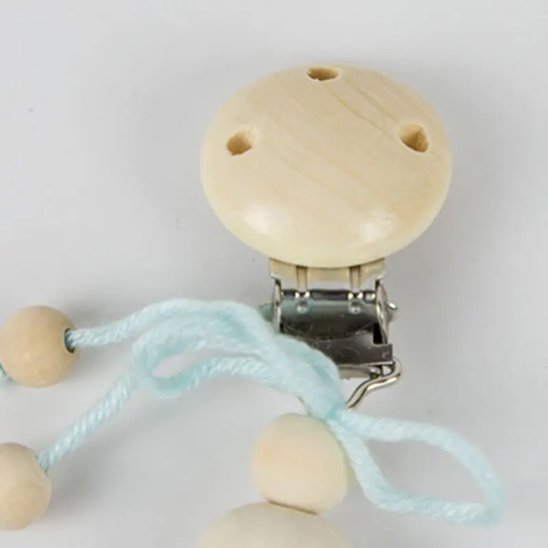 Детские деревянные крючком Прорезыватель для зубов DIY Изготовление ювелирных изделий соска клип кулон