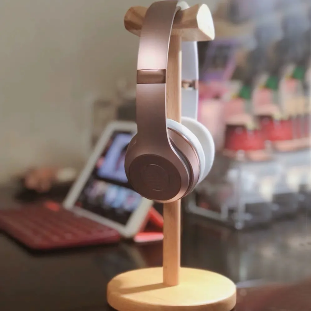 Universal Wood Headphone Stand Creative Display for bracket for Headset Simple Holder Rack Hang Non slip Space Saving
