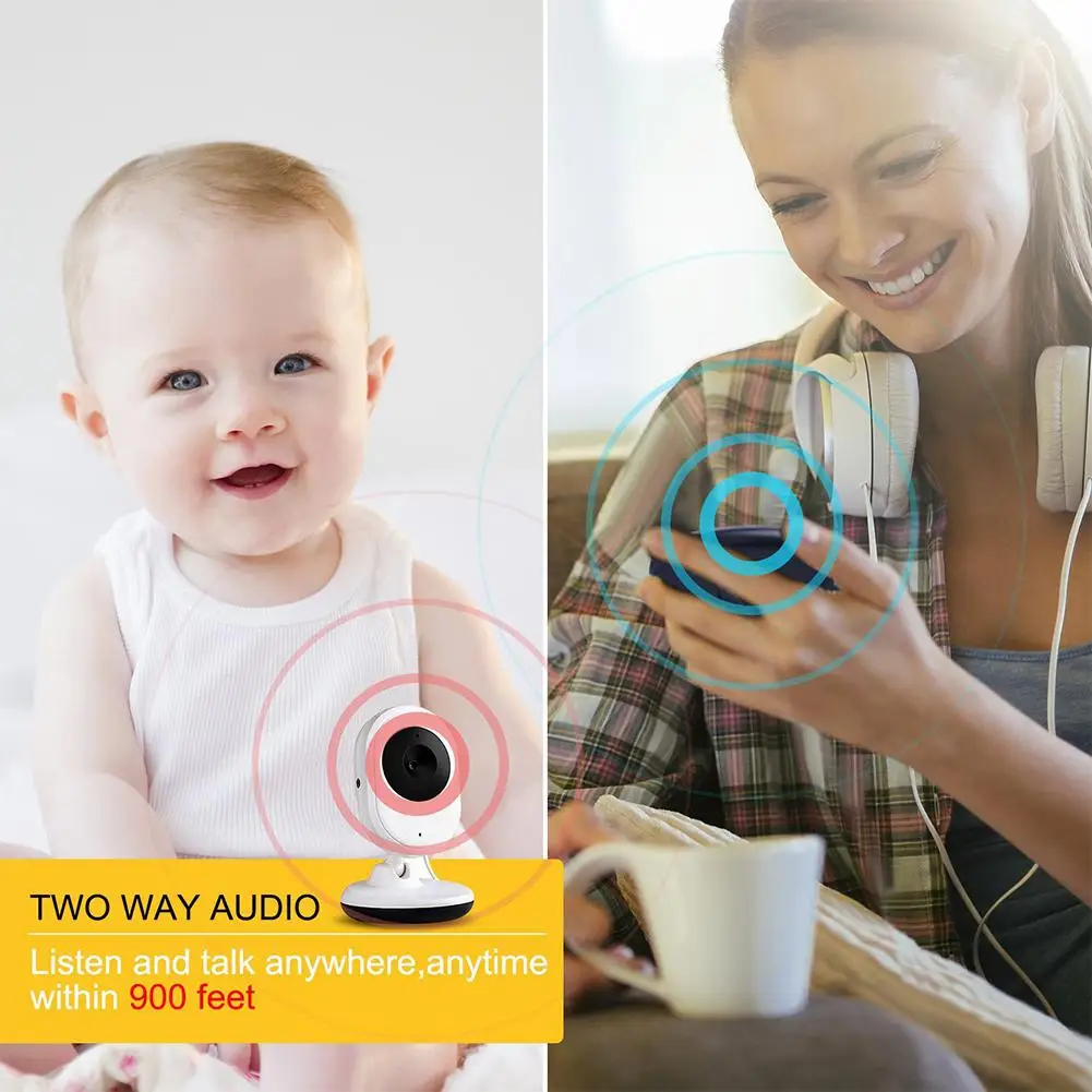 GloryStar 2.4 Inch 2.4G Babies Monitor Wireless Baby Two-Ways Intercom Infrared Night Vision Temperature Monitors Camera