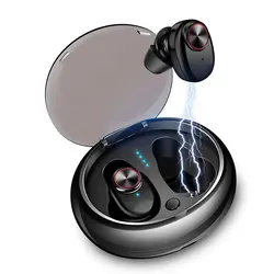 V5 Bluetooth 5,0 EDR Bluetooth гарнитура, 2 шт Беспроводные Наушники Mini True Bluetooth 5,0 стерео наушники Bass In-ear гарнитура (черный)