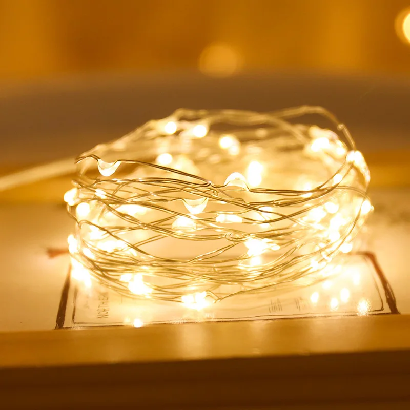 1M 2M 3M LED String Lights Fairy Lights Garland  Indoor Outdoor Home Christmas Wedding Party New Year Decoration Include Battery