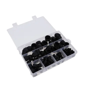 

145Pcs Black Domed Plastic Nut/Bolt Cover Caps Inner Threaded Hexagon Bolt Caps