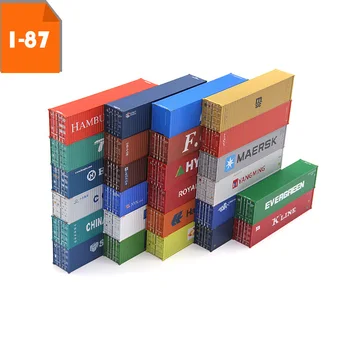 

1/87 scale truck trailer transport container box scene display model toy adult children toys gift collection indoor decoration