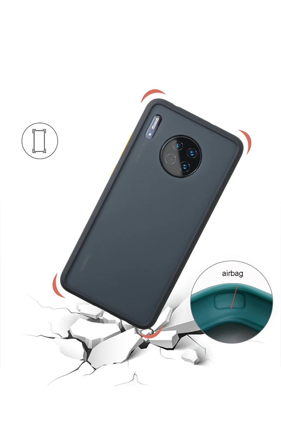 Модный подходящий чехол для телефона huawei mate 30 Pro mate 20 матовый защитный чехол для huawei P30 P20 lite