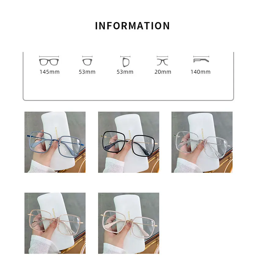 blue blockers Fashion Women's Blue Light Blocking Glasses Vintage Square Computer Game Eyeglasses New Ladies Anti Blue Light Glasses cute blue light glasses