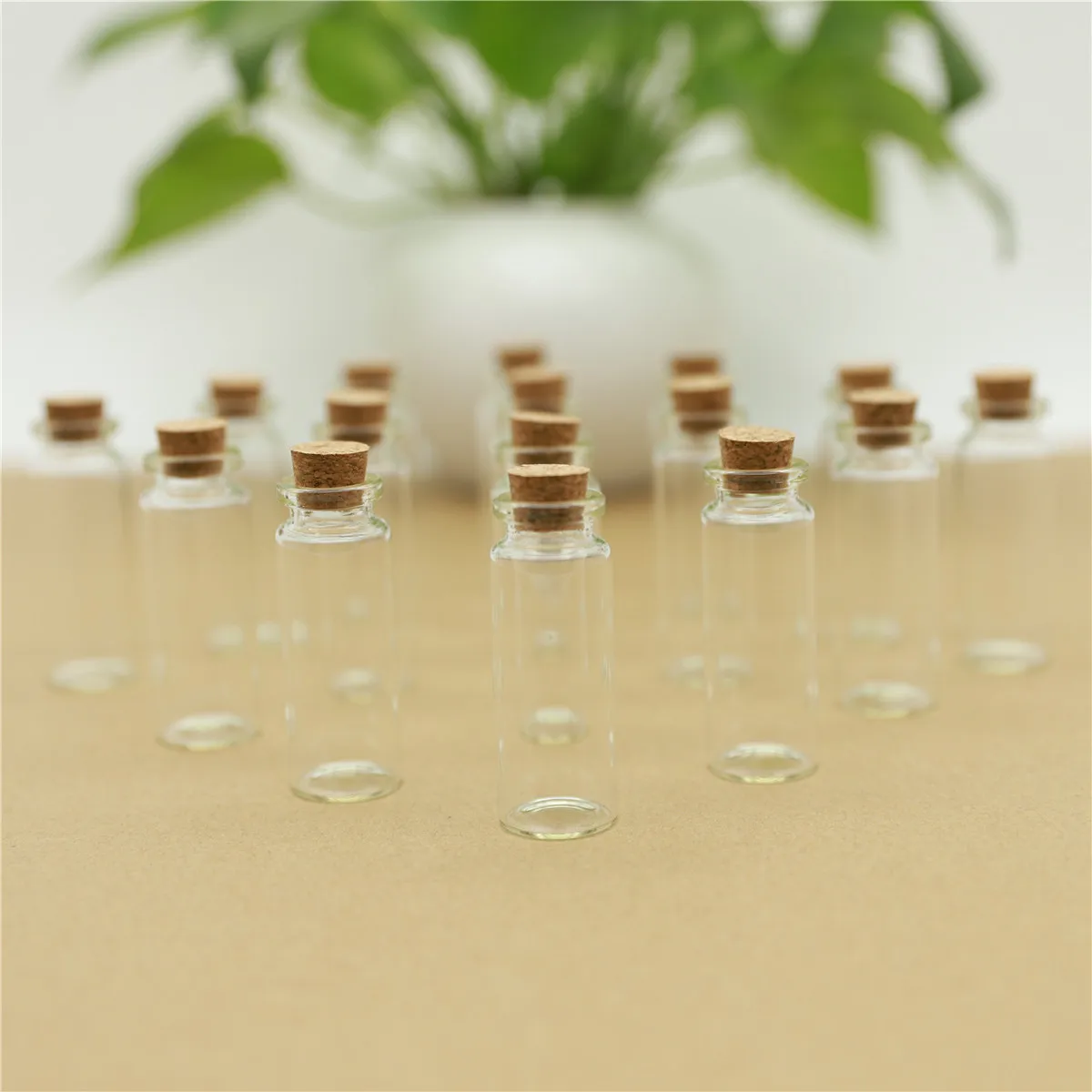 

24pcs/Lot 12ml 22*60mm Corks Glass Bottles Stopper Crafts Tiny Storage&Jars Transparent Empty Glass Jar Mini vial Bottle